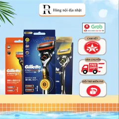 Dao cạo râu Nhật Bản Gillette Fusion Proglide 5 lưỡi cao cấp với cán và đầu bảo vệ - trải nghiệm cạo râu mượt mà, hiệu quả.