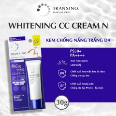Kem Trang Điểm CC Transino Whitening Cream SPF50+/PA+++ - Mỹ Phẩm Nhật Bản Dưỡng Da Trắng Sáng và Chống Nắng Hiệu Quả