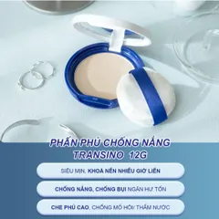Phấn Dưỡng Trắng Da Chống Tia UV TRANSINO SPF 50+ 12g - Giữ Làn Da Sáng Bóng, Chống Nắng Hiệu Quả cho Mọi Loại Da
