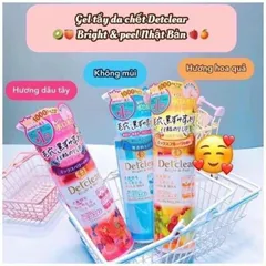 Gel Tẩy Tế Bào Chết Detclear Bright and Peel Nhật Bản 180ml - Hiệu Quả Làm Sạch Da, Giúp Da Trắng Sáng Và Mịn Màng