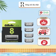 Hộp lưỡi dao cạo râu 5 lưỡi Gillette Labs cao cấp 292528 - Trải nghiệm cạo êm ái, hiệu quả và tiết kiệm thời gian cho mỗi lần cạo