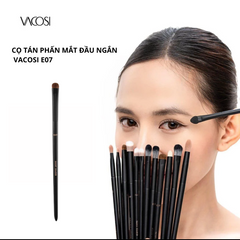 Cọ Đánh Phấn Mắt Ngắn Vacosi E07 - Cọ Trang Điểm Đầu Ngắn Chính Hãng Hàn Quốc, Tiện Lợi và Dễ Sử Dụng
