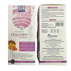 Dung Dịch Vệ Sinh Phụ Nữ Organine Tradimed 100ml - Giúp Duy Trì Độ Ẩm, Ngừa Vi Khuẩn & Nấm Ngứa Vùng Kín