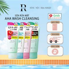 Sữa rửa mặt AHA Wash Cleansing Nhật Bản triết xuất trái cây loại bỏ dầu thừa , làm mềm da ( Nội địa Nhật Bản )