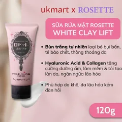 Sữa Rửa Mặt Rosette Bùn Khoáng Nhật Bản - 80g, Chăm Sóc Da Mặt, Làm Sạch Dịu Nhẹ, Thích Hợp Mọi Loại Da, Sản Phẩm Làm Sạch Da Từ Thiên Nhiên