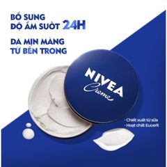 Kem Dưỡng Ẩm Da NIVEA Crème 169g - Chống Nẻ Da, Cung Cấp Độ Ẩm 24 Giờ, Nội Địa Nhật Bản, Dành Cho Da Khô và Phụ Nữ Mang Thai