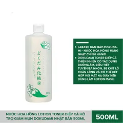 Nước Hoa Hồng Diếp Cá Chinoshio Dokudami 500ml - Lotion Chăm Sóc Da Mặt Nhật Bản Giúp Se Khít Lỗ Chân Lông và Giảm Mụn Da Nhạy Cảm