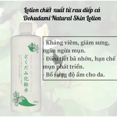Nước Hoa Hồng Diếp Cá Chinoshio Dokudami 500ml - Lotion Chăm Sóc Da Mặt Nhật Bản Giúp Se Khít Lỗ Chân Lông và Giảm Mụn Da Nhạy Cảm