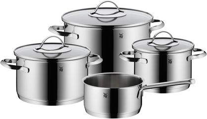 Bộ Nồi Inox WMF Aparto 4 Món - Đế Đa Năng TransTherm, Chất Liệu Cromargan Cao Cấp, Phù Hợp Mọi Loại Bếp