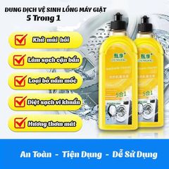 Dung Dịch Vệ Sinh Lồng Máy Giặt Màu Vàng 500ml CK13518 – Giải Quyết Nấm Mốc, Cặn Bẩn, Mùi Hôi Hiệu Quả Cho Máy Giặt Nhà Bạn