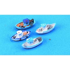 Tiểu Cảnh Thuyền Đánh Cá Xa Bờ - Trang Trí Bể Cá Mini, Cảnh Quan Hồ Cá Sáng Tạo, Thiết Kế An Toàn Cho Cá Thú Cưng