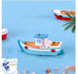 Tiểu Cảnh Thuyền Đánh Cá Xa Bờ - Trang Trí Bể Cá Mini, Cảnh Quan Hồ Cá Sáng Tạo, Thiết Kế An Toàn Cho Cá Thú Cưng