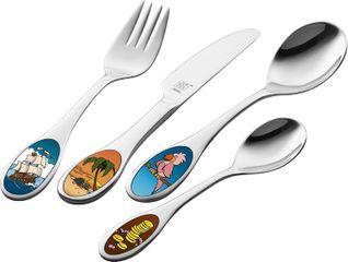 Bộ Dao Thìa Dĩa Trẻ Em Zwilling Adventures - Bộ Dụng Cụ Ăn Cho Bé An Toàn, Chất Liệu Thép Không Gỉ, Thiết Kế Vui Nhộn, Dành Cho Trẻ Từ 3 Tuổi