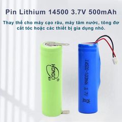 Pin Sạc Lithium 14500 3.7V 500mAh - Thay Thế Bàn Chải Đánh Răng, Tông Đơ, Máy Cạo Râu - Hiệu Suất Cao và Tiết Kiệm Năng Lượng