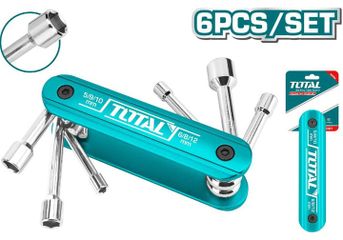 Bộ Chìa Lục Giác Total THFND061 6 Cây Kích Thước 5-12mm - Thép Siêu Bền Tiện Dụng Cho Gia Đình Và Nghề Nghiệp