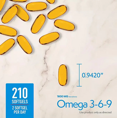 Viên uống Omega 3-6-9 Member's Mark 300 viên - Hỗ trợ tim mạch, não bộ và da khỏe, mẫu mới 2025, hàng Mỹ chính hãng.