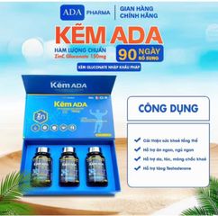 Kẽm ADA hỗ trợ sức khỏe sinh lực nam giới hộp 60 viên (kẽm nhập pháp, date mới)