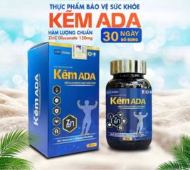 Kẽm ADA hỗ trợ sức khỏe sinh lực nam giới hộp 60 viên (kẽm nhập pháp, date mới)