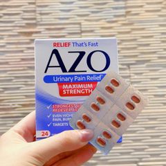 Viên uống hỗ trợ sức khỏe đường tiết niệu AZO Urinary tím - Giúp giảm tiểu buốt nhanh chóng, hiệu quả chỉ sau 20 phút - Hộp 24 viên