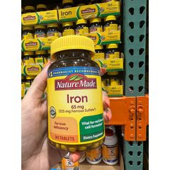 [Bill Costco Mỹ] Viên uống bổ sung sắt của Mỹ - Nature Made Iron 365 viên 293604