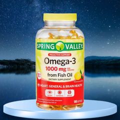 Dầu cá của Mỹ - Omega3 Spring Valley 1000mg 180 viên 293618