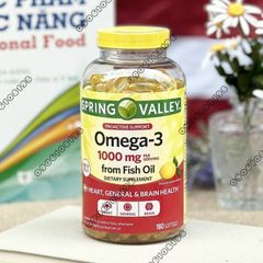Dầu cá của Mỹ - Omega3 Spring Valley 1000mg 180 viên 293618