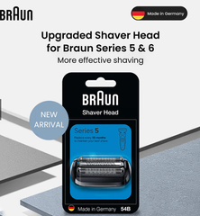 Lưỡi thay thế máy cạo râu Braun Series 5,6 - 54B, Đầu cạo chất lượng sản xuất tại Đức, Dễ dàng thay thế, Sản phẩm cho nam giới