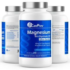 CanPrev Magnesium Biglycinate 80mg Ultra Gentle - Hỗ trợ chức năng cơ bắp và sức khỏe xương, giảm stress hiệu quả