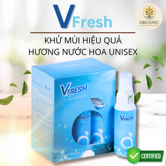 Combo 6 Xịt Khử Mùi Vfresh Organic Unisex - Ngăn Mùi Hiệu Quả, Hương Dịu Nhẹ, Lành Tính Cho Da Nhạy Cảm - Siêu Tiết Kiệm