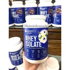Bột Đạm Sữa LEANFIT SPORT Whey Protein Isolate Canada - Tăng Cường Cơ Bắp, Hỗ Trợ Phục Hồi Sau Tập Luyện, Dinh Dưỡng Tuyệt Vời cho Người Tập Gym