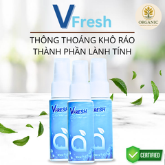 Combo 3 Xịt Khử Mùi Vfresh Organic - Hương Unisex Dịu Nhẹ, Khô Thoáng, Dưỡng Da Tự Nhiên, Không Cồn, Không Paraben
