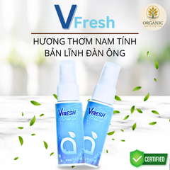 Combo 2 Xịt Khử Mùi Vfresh Organic - Hương Unisex Dịu Nhẹ, Khô Thoáng, Không Ố Áo, Dưỡng Da Mềm Mại