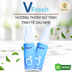 Combo 2 Xịt Khử Mùi Vfresh Organic - Hương Unisex Dịu Nhẹ, Khô Thoáng, Giữ Làn Da Mịn Màng, Thơm Lâu Suốt Ngày