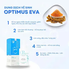 Dung Dịch Vệ Sinh Phụ Nữ Thanh Mộc Hương Optimus Eva 100ml - Ngừa Viêm, Khô Thoáng, Chăm Sóc Dịu Nhẹ Cho Vùng Kín