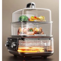 Nồi Lẩu Hấp Điện Joyoung JFS-556 - Nấu Lẩu và Hấp 2 Trong 1, Dung Tích 16L, Công Suất 1600W, Dễ Vệ Sinh, Phù Hợp Gia Đình