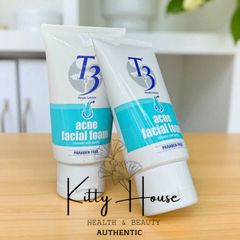 Sữa Rửa Mặt Giảm Mụn T3 Acne Facial Foam 50g - Chứa Dầu Trà Trị Mụn, Làm Sạch Da Mặt, Tươi Mát, Dễ Chịu