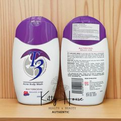 Sữa Tắm T3 Acne Body Wash 200ml - Giảm Mụn, Chiết Xuất Dầu Tràm, Da Mềm Mại, Chính Hãng, Chăm Sóc Cơ Thể Tự Nhiên