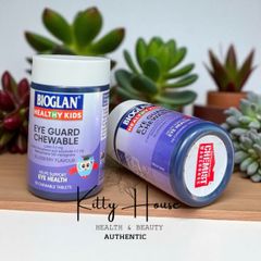 Viên Kẹo Nhai Bảo Vệ Mắt Bioglan Kids Eye Guard cho Trẻ Từ 4 Tuổi - 50 Viên Lutein, Vitamin E, Dễ Ăn Vị Việt Quất