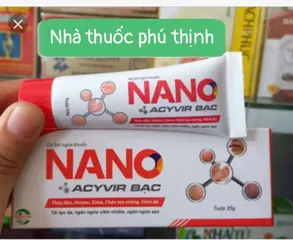 Tuýp bôi da Nano acyvir bạc hỗ trợ tái tạo tế bào da mới