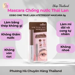 Mascara Odbo One True Lash Waterproof 5g - Chống Thấm Nước, Lông Mi Dài Đẹp Tự Nhiên, Hàng Thái Lan