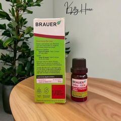 Siro Bổ Sung Vitamin D3 Brauer 400IU Cho Trẻ Sơ Sinh - Hỗ Trợ Xương Khớp Từ Nguồn Gốc Hữu Cơ, 10ml