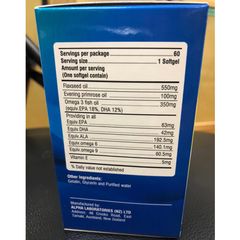 Omega 3.6.9 EPA+DHA+ALA Rovier New Zealand 60 viên