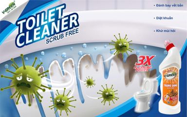 Nước Tẩy Toilet V-Green 1L - Sạch Bóng, Diệt Khuẩn Hiệu Quả, Hương Thơm Dễ Chịu, An Toàn Cho Gia Đình bạn
