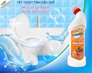 Nước Tẩy Toilet V-Green 1L - Sạch Bóng, Diệt Khuẩn Hiệu Quả, Hương Thơm Dễ Chịu, An Toàn Cho Gia Đình bạn