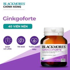 Viên Uống Blackmores Ginkgo Forte 40 Viên - Hỗ Trợ Tăng Cường Trí Não, Cải Thiện Trí Nhớ và Chức Năng Nhận Thức