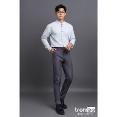 Áo Sơ Mi Nam Dài Tay Cổ Tàu Hai Nút TROMBE Trẻ Trung, Phong Cách Đi Làm Đi Tiệc