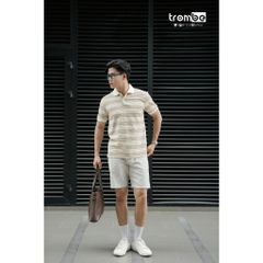 Áo Polo Nam Dệt Kim HORIZON Trombe Sọc Ngang Dập Nổi Ít Nhăn - Thời Trang Năng Động Cho Đi Làm và Đi Chơi