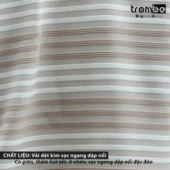 Áo Polo Nam Dệt Kim HORIZON Trombe Sọc Ngang Dập Nổi Ít Nhăn - Thời Trang Năng Động Cho Đi Làm và Đi Chơi