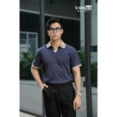 Áo Polo Nam Dệt Kim WOOD CRAFT Trombe Cổ V Mềm Mịn Thấm Hút Mồ Hôi - Thời Trang Thanh Lịch Đi Làm và Đi Chơi