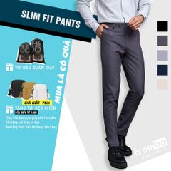 Quần Tây Nam Slim Fit TROMBE Chất Vải Chéo Hàn Sang Trọng - Dễ Phối Đồ, Thoáng Mát, Co Giãn, Phong Cách Trẻ Trung